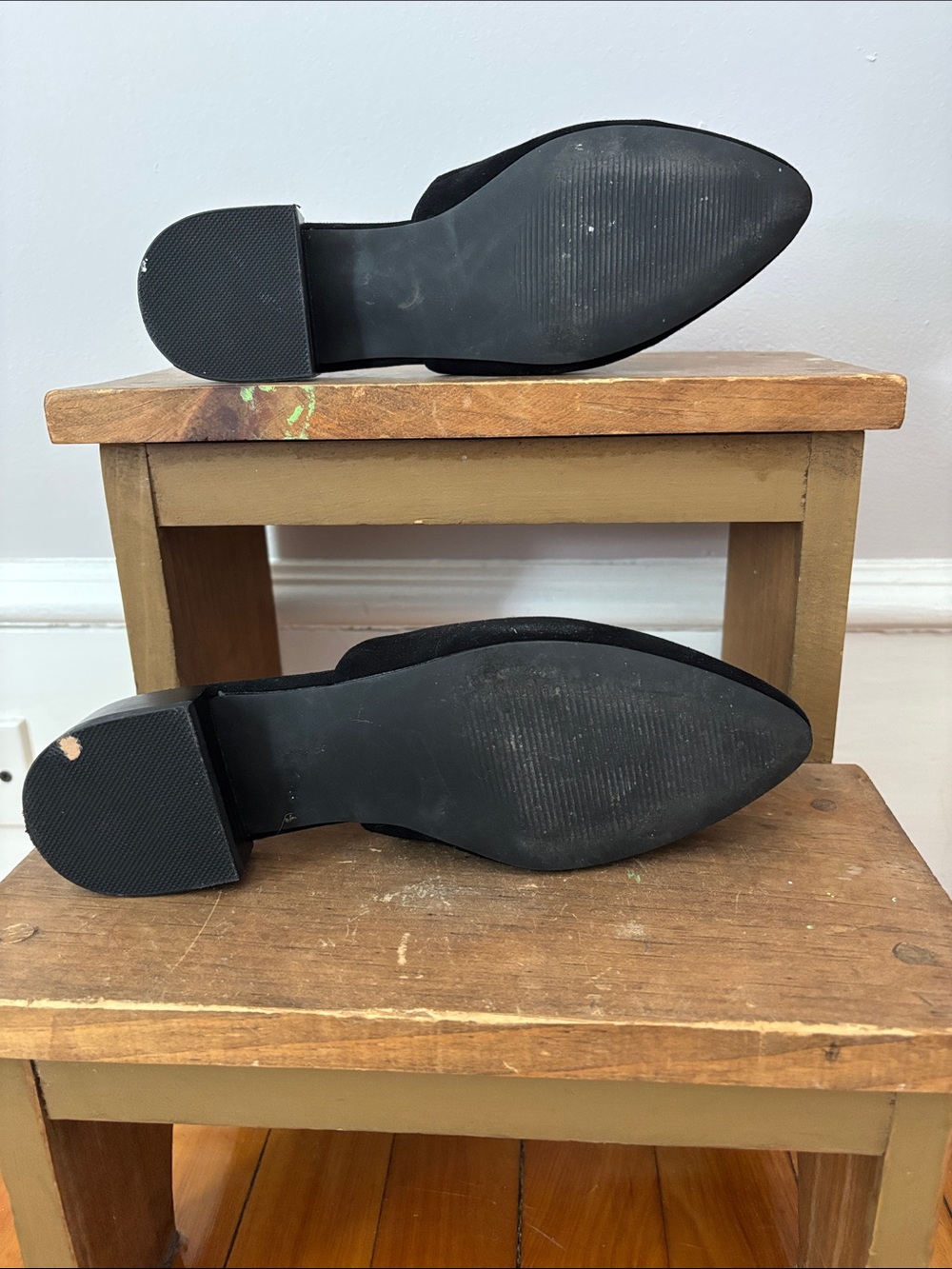 Steve Madden Black Suede Slip-On Mules - Picture 3 of 6